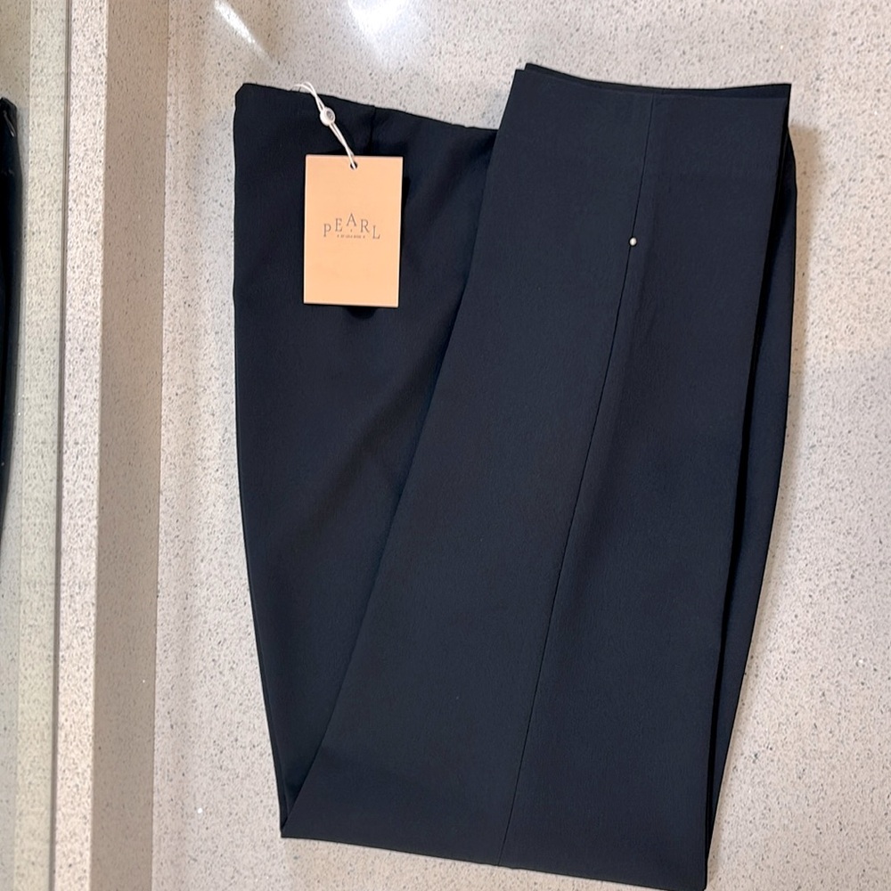 Pearl by Lela Rose black stretch crepe Susie pant